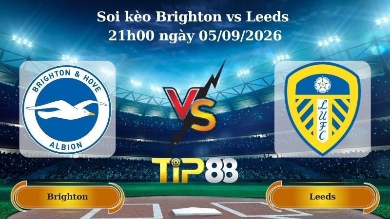 TIP88 Nhận định soi kèo Brighton vs Leeds 21h00 ngày 05/09/2026 - Ngoại hạng Anh